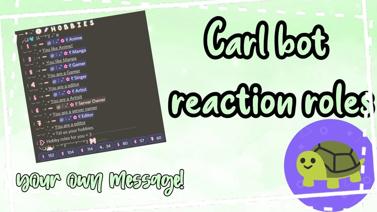 ー ₍⑅ᐢ..ᐢ₎ 🌺How to set a cute Carl bot reaction role! ᘏ ౨ ˖˚˳⊹ - YouTube