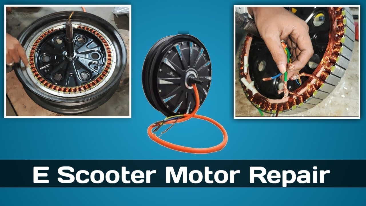 Electric scooter hub motor repair E Scooter motor main cable change