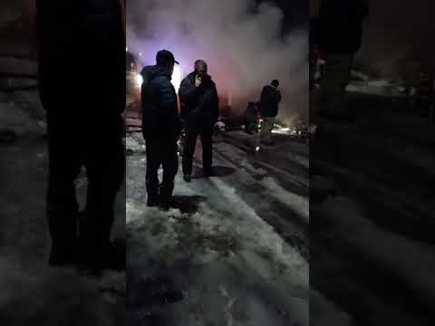 пожар гараж на литмаше ( Павлоград)