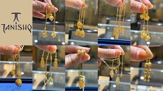 Tanishq Latest Light Weight D Sui Dhaga Earrings Collection Tanishq D Sui Dhaga Earrings