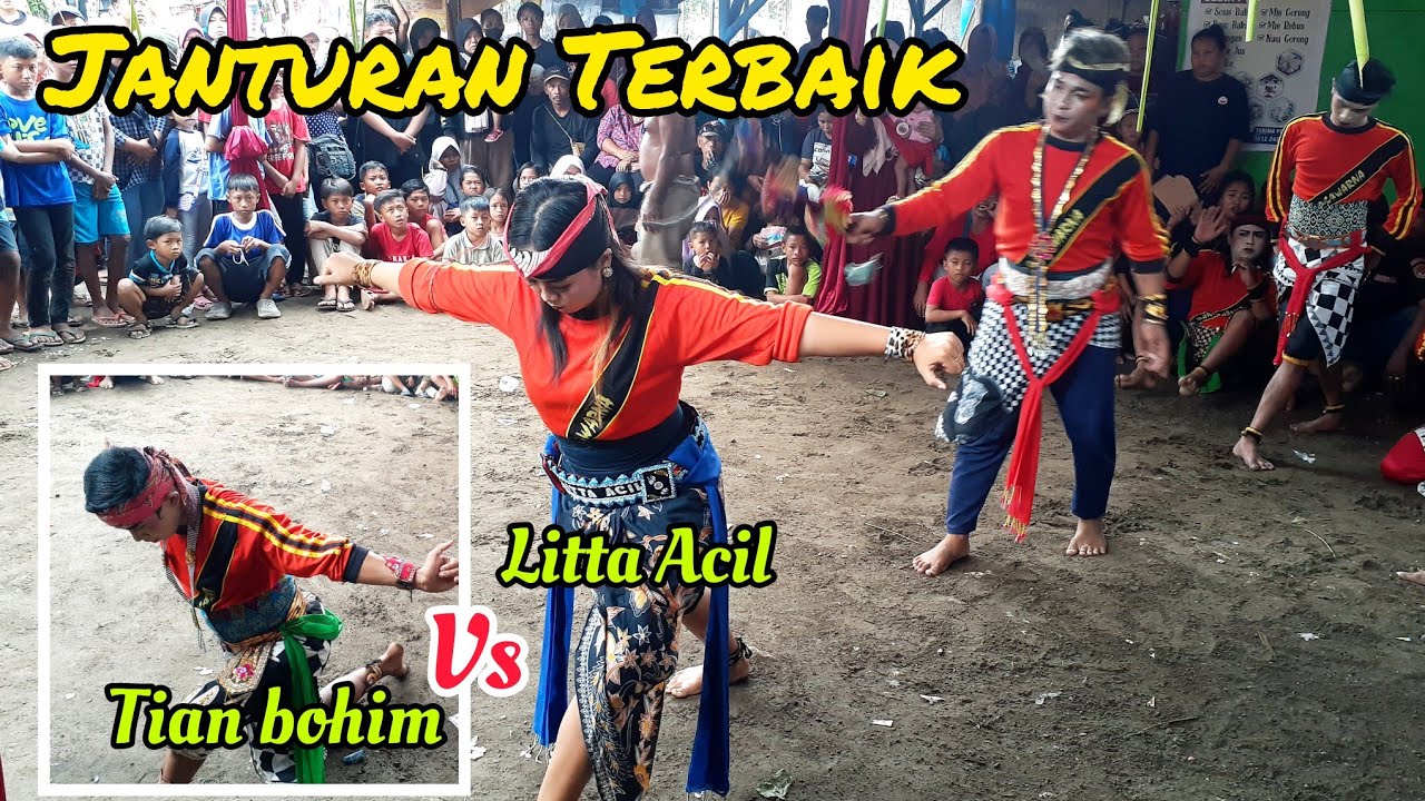 Cakilan terbaik Tian bohim vs Litta acil//ebeg Panca Warna//pamugaran,pangandaran