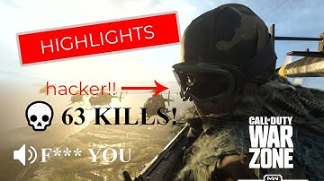 Warzone Highlights | 63 Kill HACKER! | End Of Game Chat Is INSANE!!!