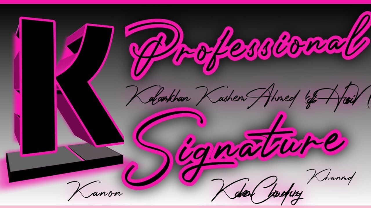 Beautiful k signature । How to write signature for letter K