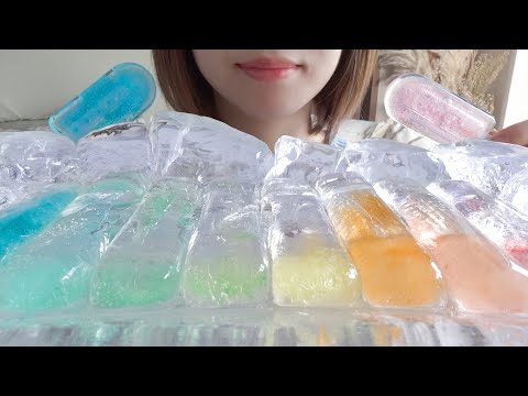 【体感温度-2℃】カラフル氷を食べる【ASMR/EATINGSOUNDS/咀嚼音】