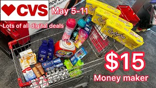 CVS Couponing May 5-11|| $15 Money maker, lots of all digital deals to grab|| deals using 10/70 crt