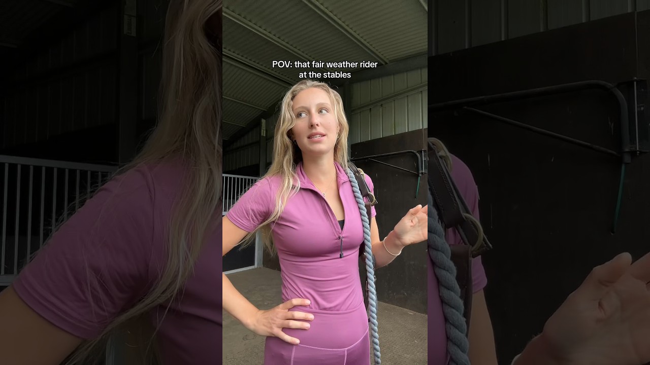 POV: that fair weather rider at the stables 
