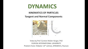 Dynamics: Section 12.7, Example 7, Normal and tangent components of acceleration