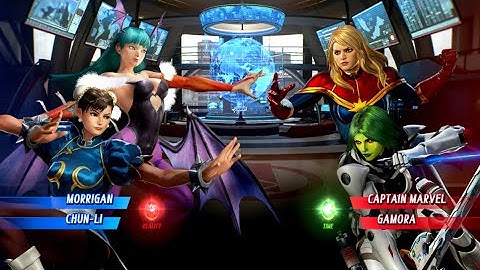 Marvel vs Capcom Infinite - Morrigan and Chun li vs Captain Marvel and Gamora