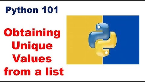 Obtaining Unique Values from a list