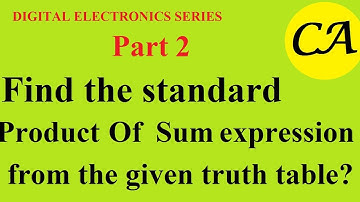 How to derive POS expression from a given truth table?
