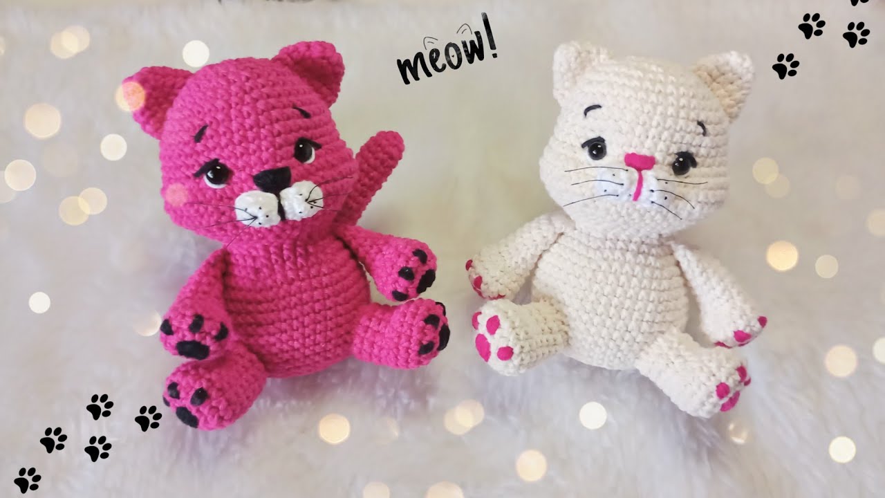 Descubra como criar aconchegantes amigos felinos em crochê | Gatinho amigurumi 🐈
