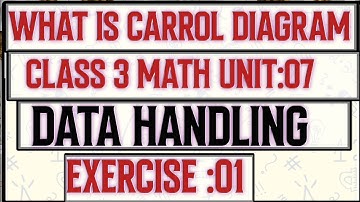 class 3 math unit 7 Exercise 1 Question 1 to 3 | what is carrol digram | Data Handling