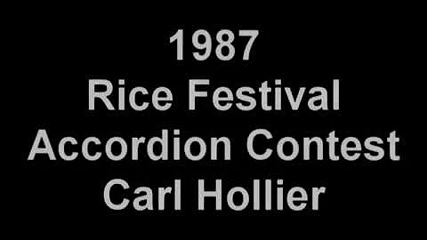 Carl Hollier in 1987 at an accordion contest at th...