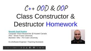 05 C++ OOD and OOP - Class Constructor & Destructor - 2 Homework