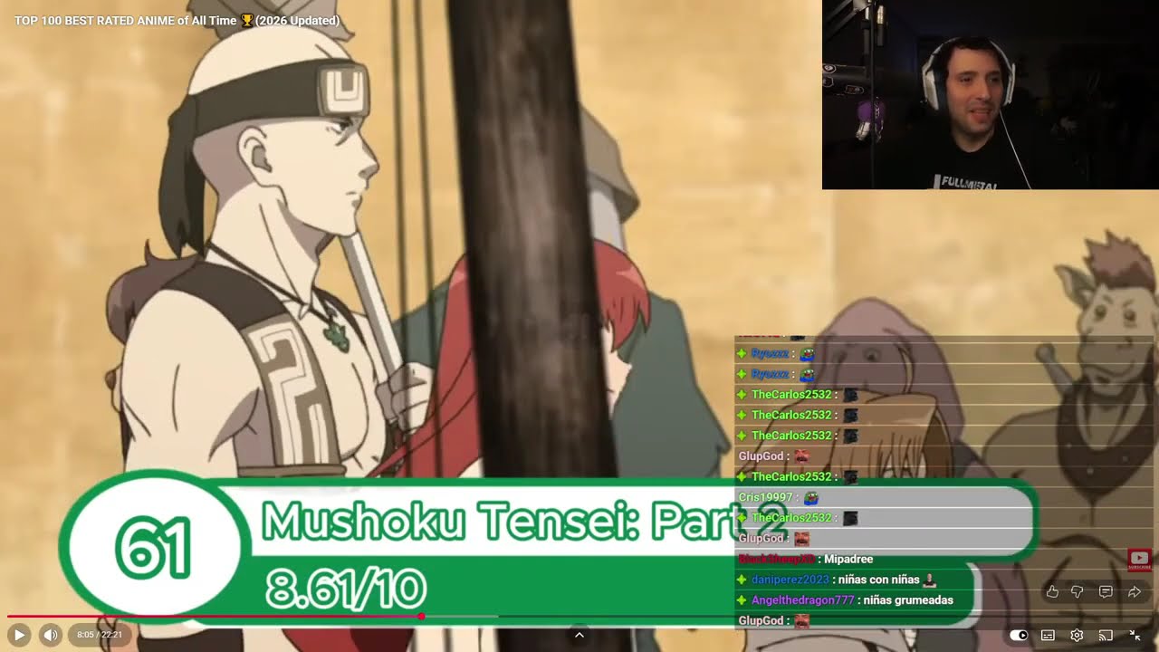 GUIBEL REACCIONA A LOS 100 MEJORES ANIMES SEGUN INTERNET