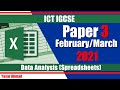 18 ICT IGCSE Paper 3 2021 Spreadsheets Feb Mar
