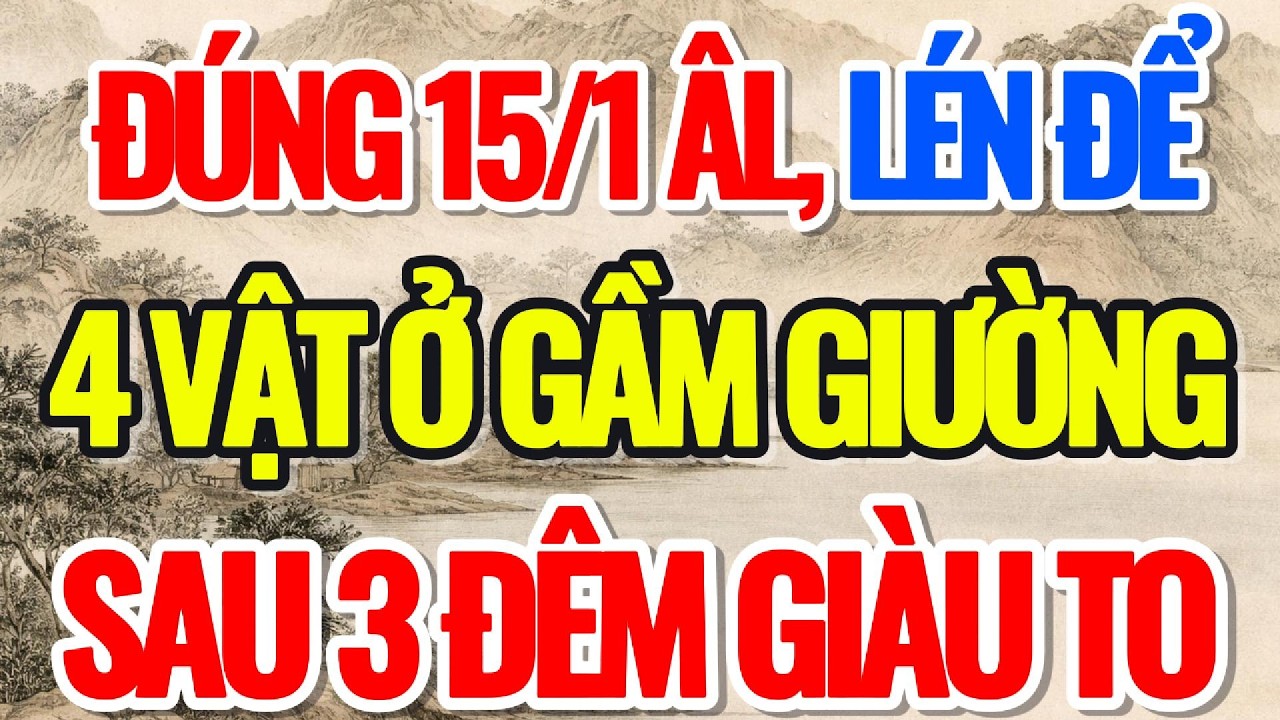ĐÚNG 15/1 ÂL, LÉN ĐỂ 4 VẬT Ở GẦM GIƯỜNG, SAU 3 ĐÊM GIÀU TO - Lời Phật Dạy #loiphatday #phongthuy