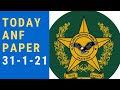 Today ANF Paper 2021 | Anti Narcotics Force Paper Today 31-01-2021