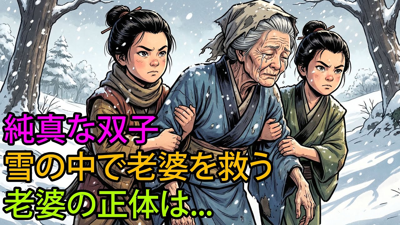 養子が母に砒素を飲ませ雪原に捨てた夜――拾われたのは“乞食の双子”。だが双子が握っていた裏帳簿が、悪党の運命をひっくり返した｜泣ける話｜民話｜昔話｜
