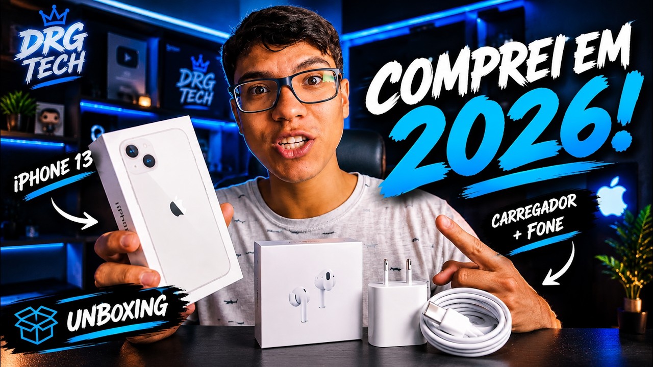 COMPREI um iPhone 13 em 2026! 📱🔥 | UNBOXING
