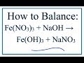 Balancing Chemical Reactions and Equations