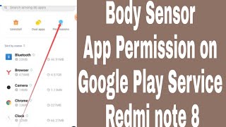 Body Sensor App Permission on Google Play Service Redmi note 8 screenshot 3