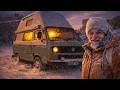 Cold Winter Camping Alone | Cozy Vanlife ASMR