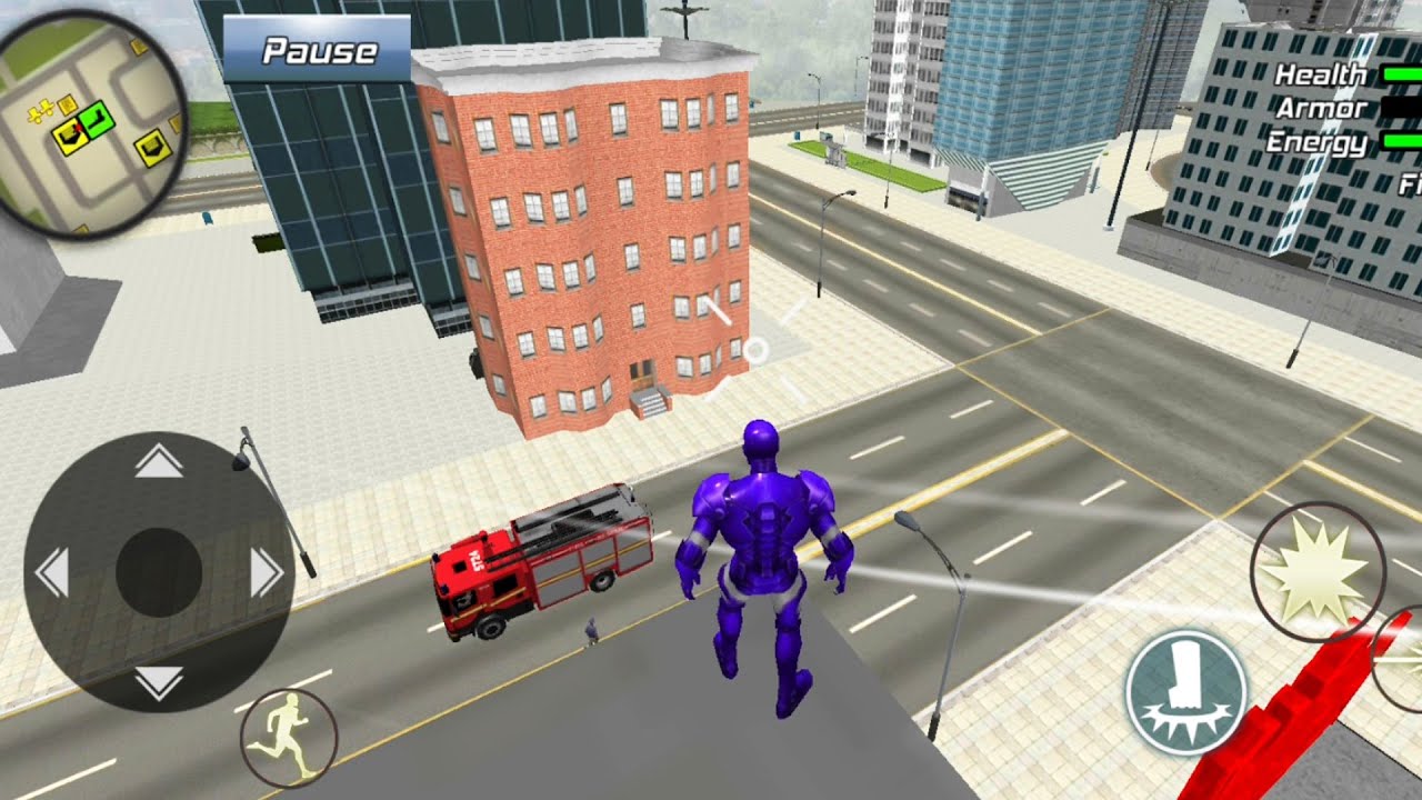 Iron Rope Hero Vegas City Simulator - Flying Ironman Ninja Gangster Fighting | Android GamePlay HD