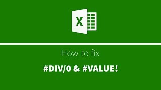 How to fix Excel error messages from displaying in your worksheet - #DIV/0 & #VALUE!