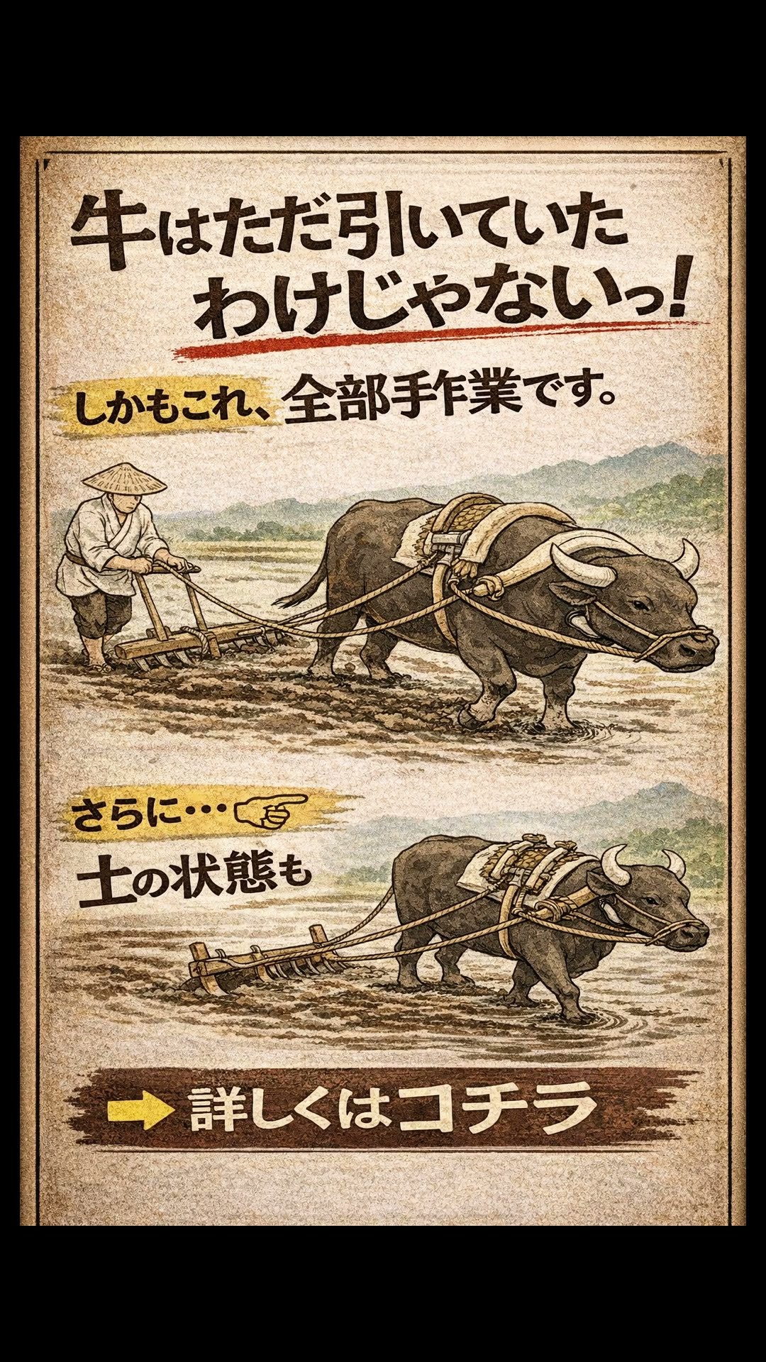 The era when oxen plowed the fields: equipment and attachments