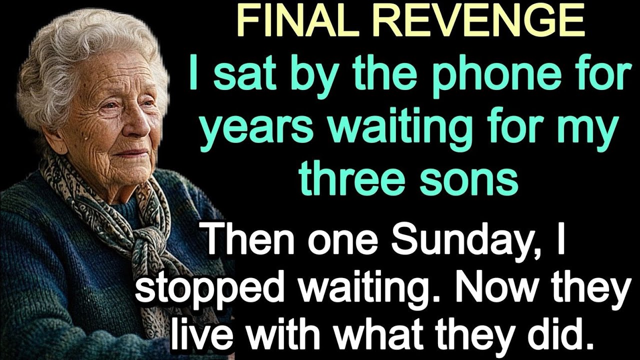 I sat by the phone for years waiting for my three sons Then one Sunday I stopped waiting  Now they