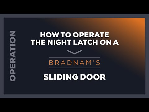 How to operate a night latch on a sliding door