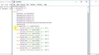 Python Program to calculate the grade of Student