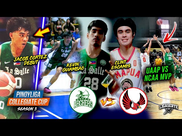 KEVIN QUIAMBAO AT DLSU PINAKITA NA ANG PWERSA PARA SA TITLE DEFENSE KONTRA MAPUA! JACOB CORTEZ DEBUT class=