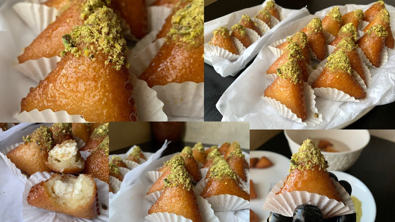 حلى مثلثات السميد بالجبن | حلى اثناءالافطار | وصفات شهر الرمضان المبارك