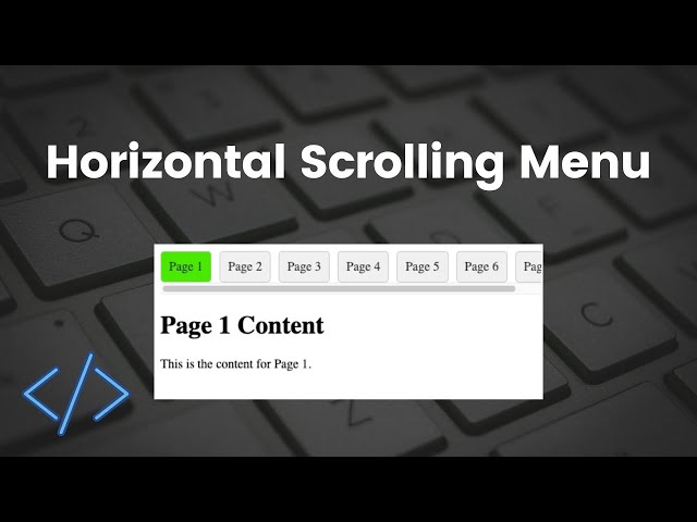 How To Create a Horizontal Scrolling Menu