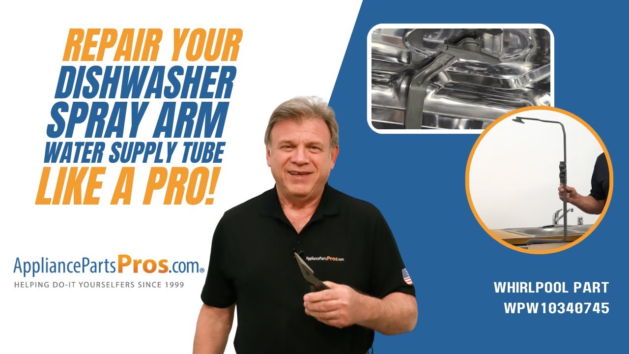 How To Replace Whirlpool/KitchenAid/Maytag Dishwasher Spray Arm Water
