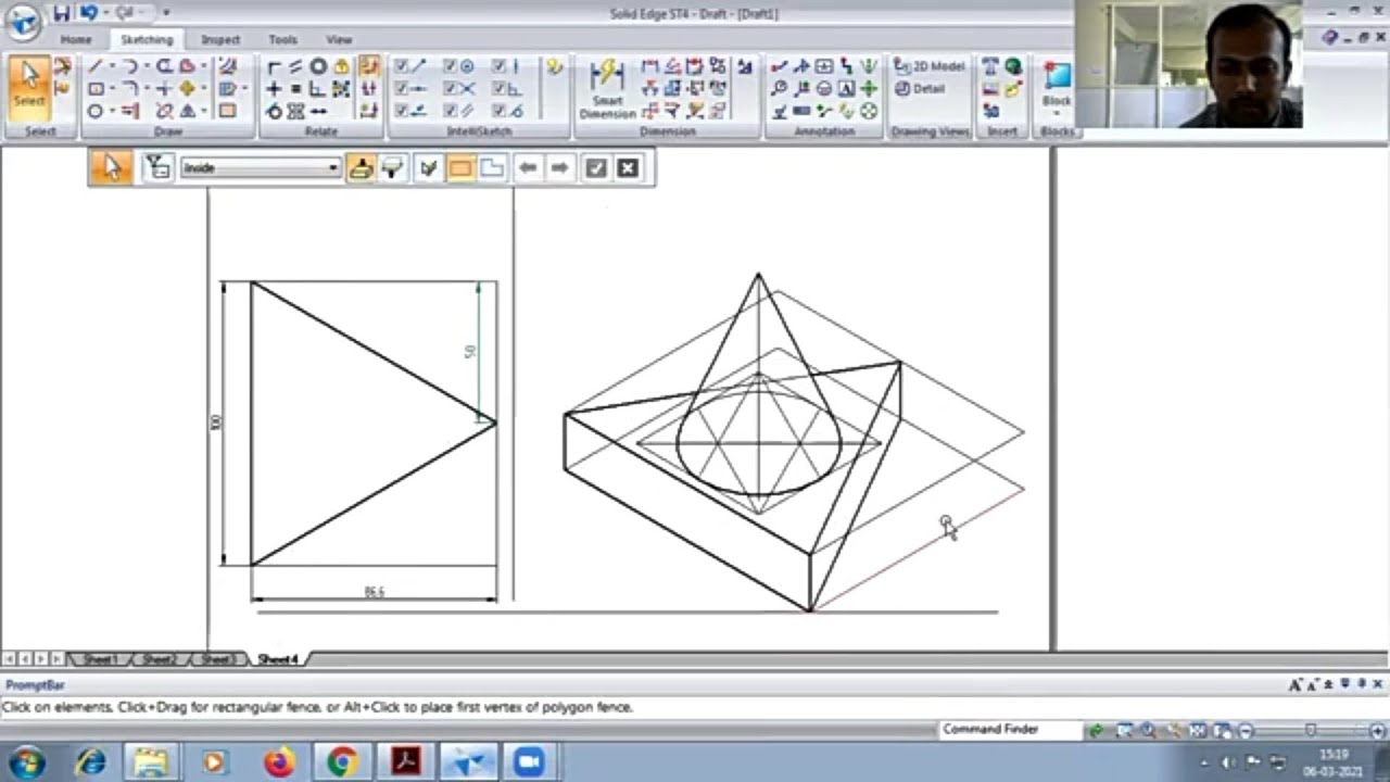 Cone is Placed on Triangular Prism