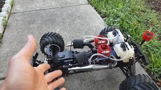 Hpi twin savage "CarbonTwinZilla" first run! another fail? 2 🧨 Big Reds! It's violent!