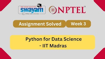 Python For Data Science Week 3 || NPTEL Answers || My Swayam || Jan 2024