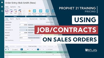 Prophet 21 Training | How To Use Job Contracts on Sales Orders