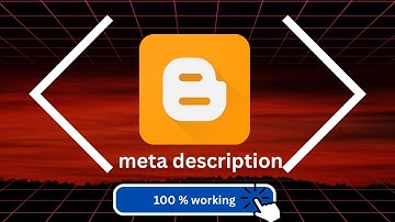 How to add meta description Settings in blogger blog posts step by step 2025 | Beginners