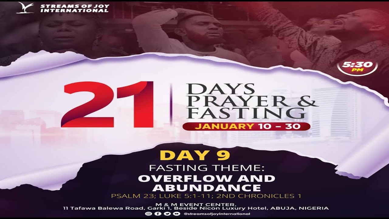 21 DAYS FASTING AND PRAYER [DAY 9] 18th January 2022 YouTube