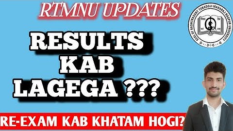 Rtmnu Ka Result Kab Lagega ??| When Re-Exam Will Going To End | Last Date Of Re-Exam| RTMNU |