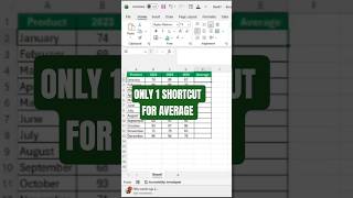 Excel Shortcut That Instantly Calculates Average 🤯#excel #exceltips #reels