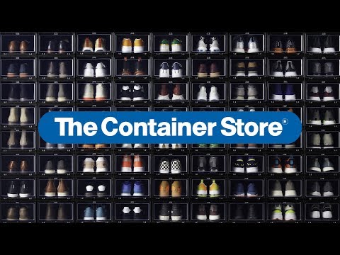 container store clear shoe boxes