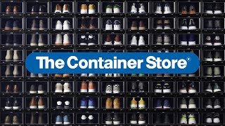 container store clear shoe boxes