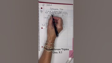 Geo. 9.1  Pythagorean Triples #pythagoreantriples #righttriangles