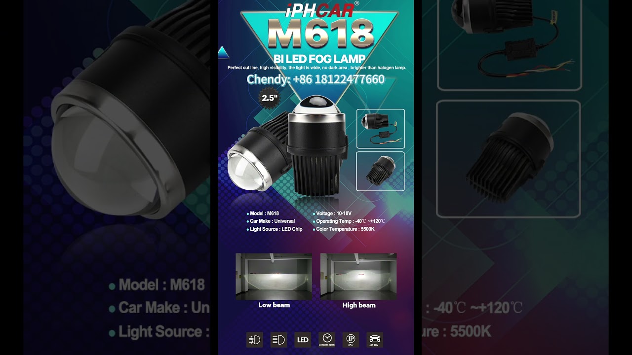 iPHCAR Bi LED Fog Lamp