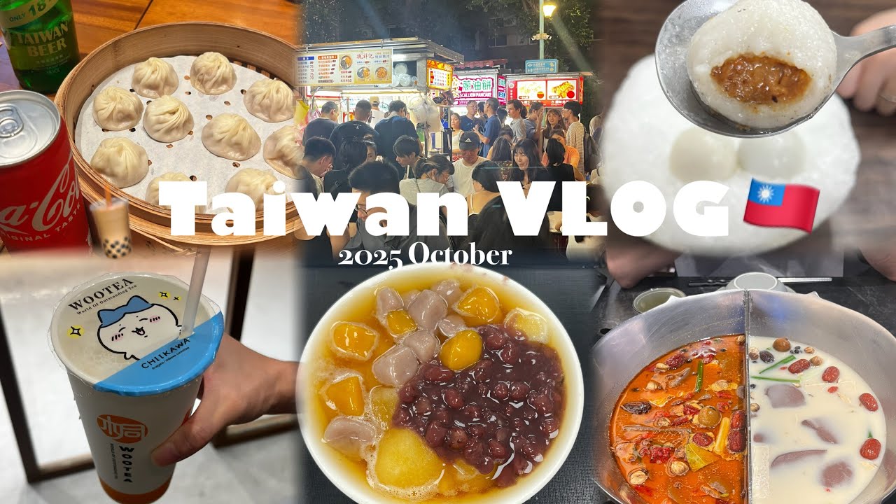 【台湾 vlog】夫婦で行く台湾旅行🇹🇼|台北|グルメ旅行🍴|小籠包|マッサージ💆‍♀️|夜市🏮|牛肉麺🍜|火鍋🌶️